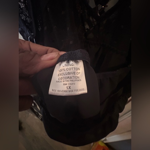 🖤 Seductive Wear by Cinema Black Lace Lingerie Set | 1X | NWT 🖤 - Picture 4 of 8